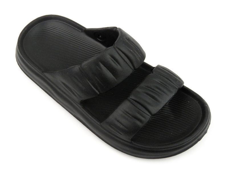 Dámské pěnové žabky se dvěma pásky - Realpaks F-620, černé