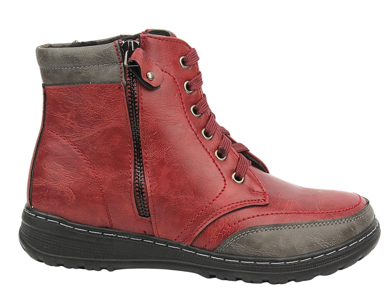 Dámské zateplené návleky - Potocki 24-90307, červená