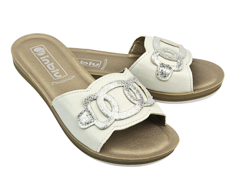 INBLU PONZA Dámské žabky White Slip-on