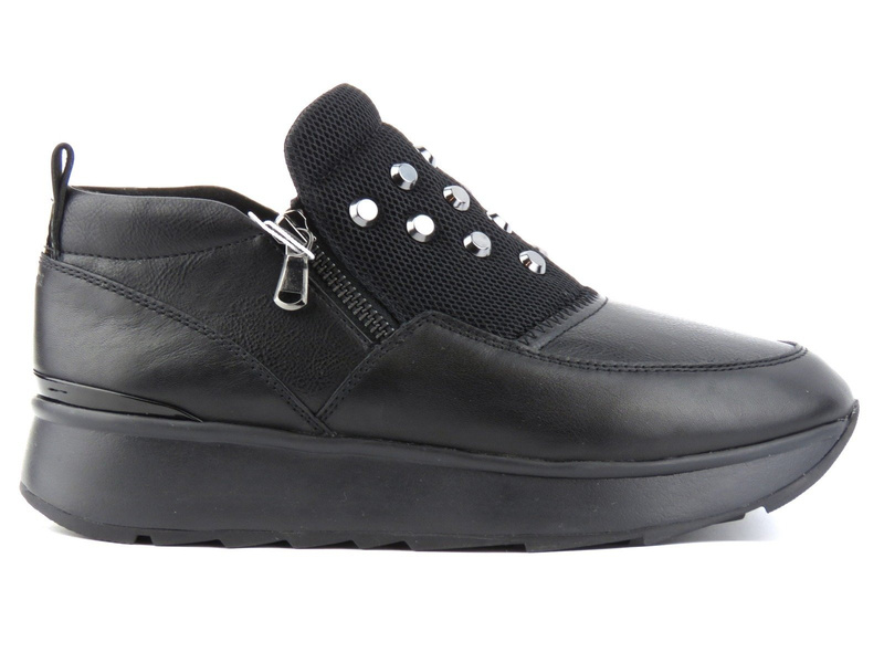 Dámské tenisky se stříbrnými ozdobami - Geox D745TA, černé