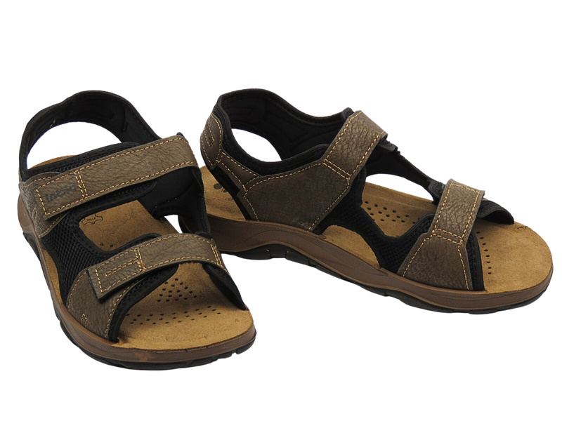 Pohodlné, klasické pánské sandály hnědé INBLU TL27-01