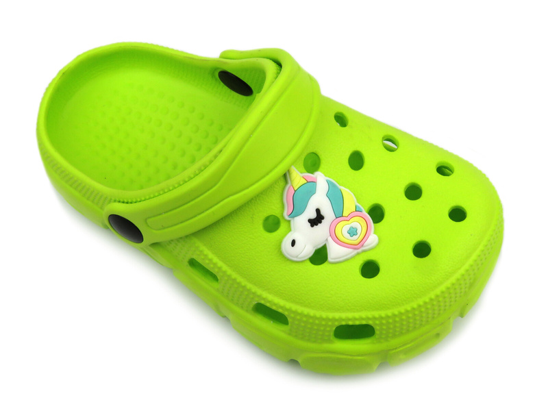 Dětské nazouváky, crocsy světle zelené Realpaks D-301