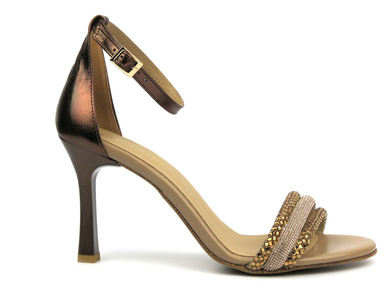 Sandały damskie na efektownym obcasie - VENEZIA MRZ212399, beżowe