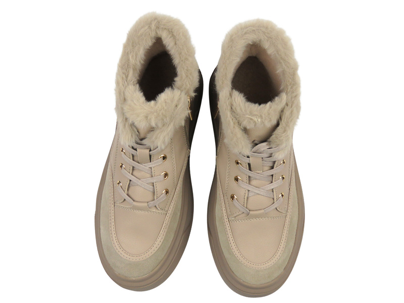 Dámské kotníkové boty Cambell 25-19352, béžové