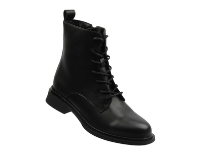 Dámské kožené kotníkové boty černé Cambell 25-98313
