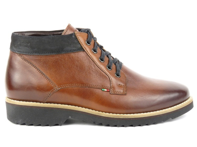 Pánské kožené boty Conhpol Dynamic 599V, hnědé