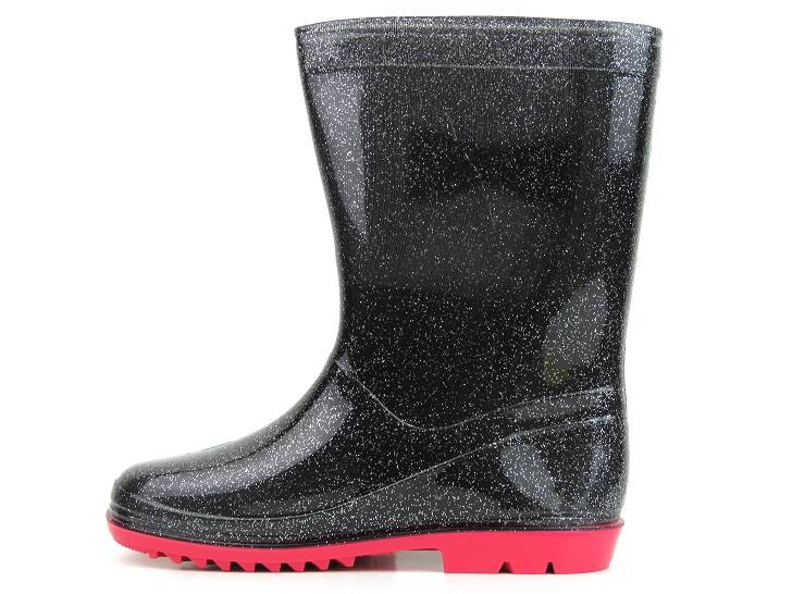 Dětské dívčí holínky AMERICAN CLUB KAL 10/22, černé se třpytkami