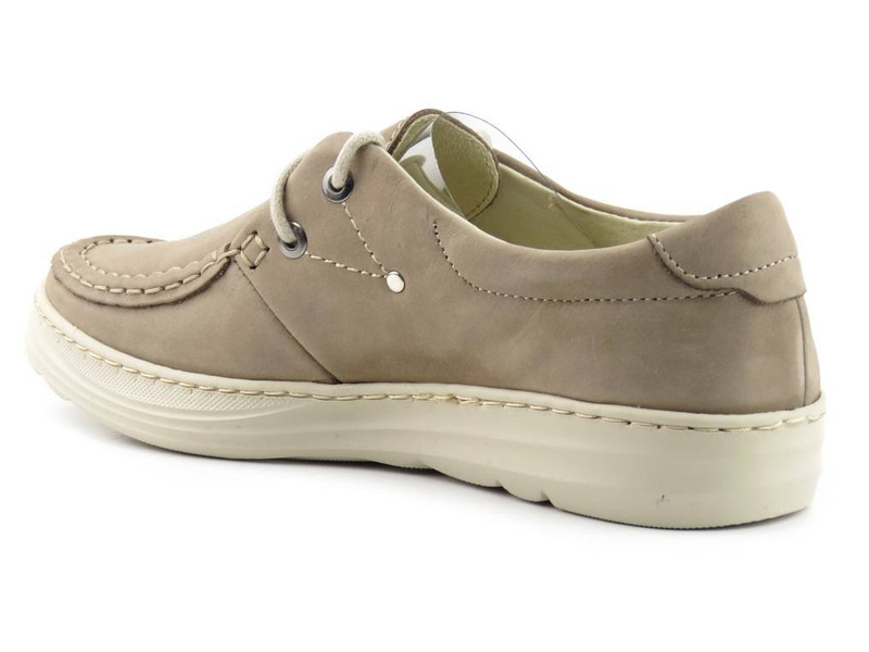 Lehké pohodlné dámské boty z měkké přírodní kůže - Helios Komfort 363, béžová