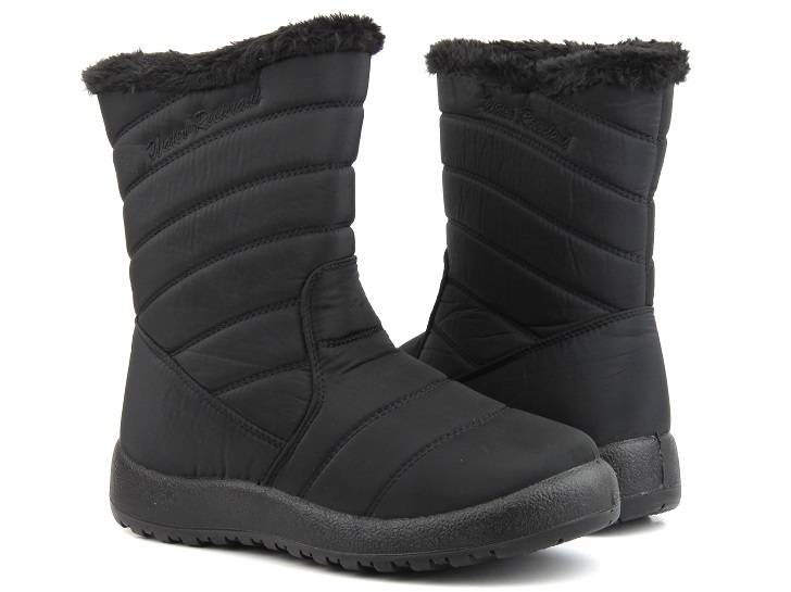 Vysoké dámské sněhule na zip - NOVINKY 20SN26-3044, černé