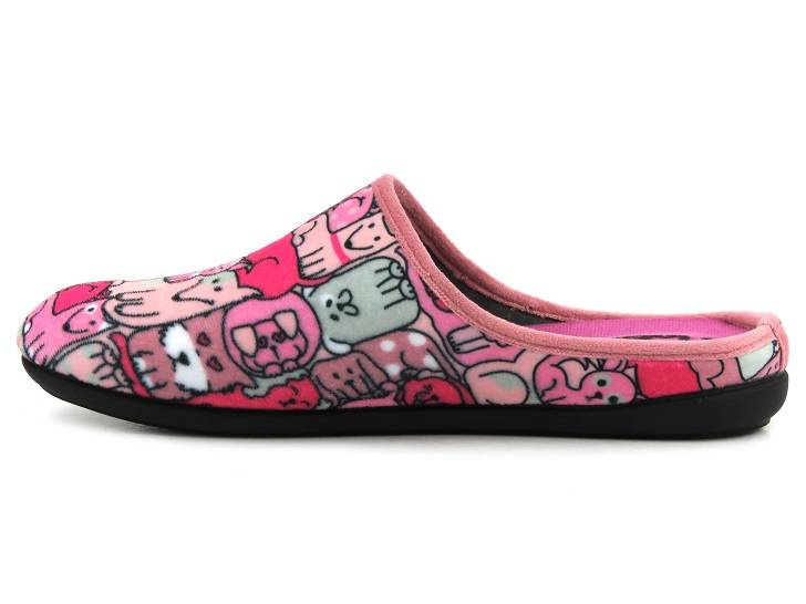 Dámské pantofle jako dárek - INBLU GF-12, růžové s pejsky