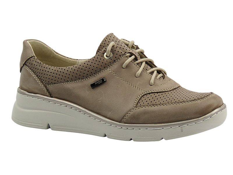 Kožené dámské polobotky ve sportovním stylu béžové Helios Komfort 386