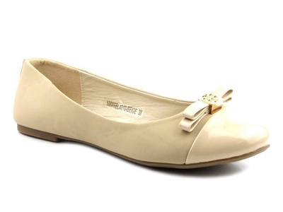 Dámské balerínky s mašlí - EVENTO 108W6BL4010, béžová