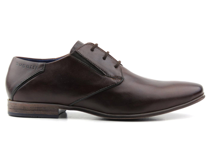 Elegantní pánské boty z přírodní kůže - BUGATTI 312-A311E-4100, hnědá