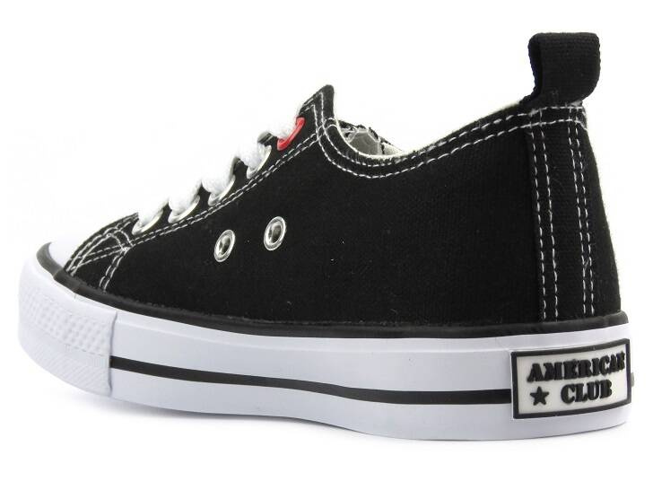 Klasické dětské tenisky - American Club LH 42/23, černé