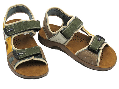 Pohodlné, klasické pánské sandály hnědé INBLU TO-1E