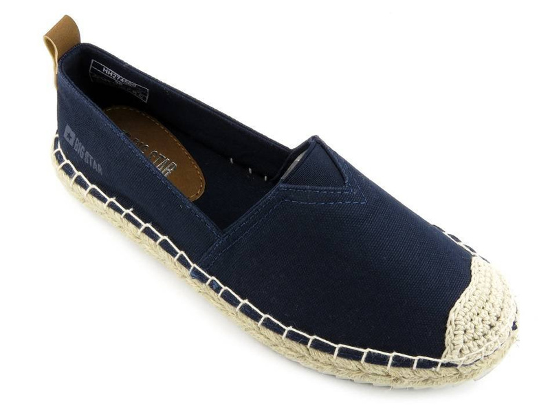 Dámské espadrilky s copánkovou podrážkou - BIG STAR HH274500, tmavě modrá