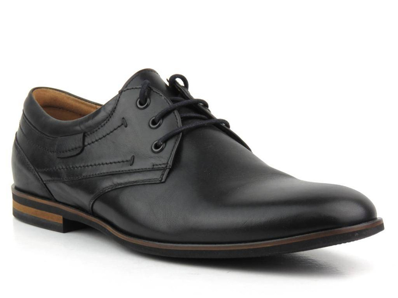 Pánské kožené boty - CONHPOL 6507, černé