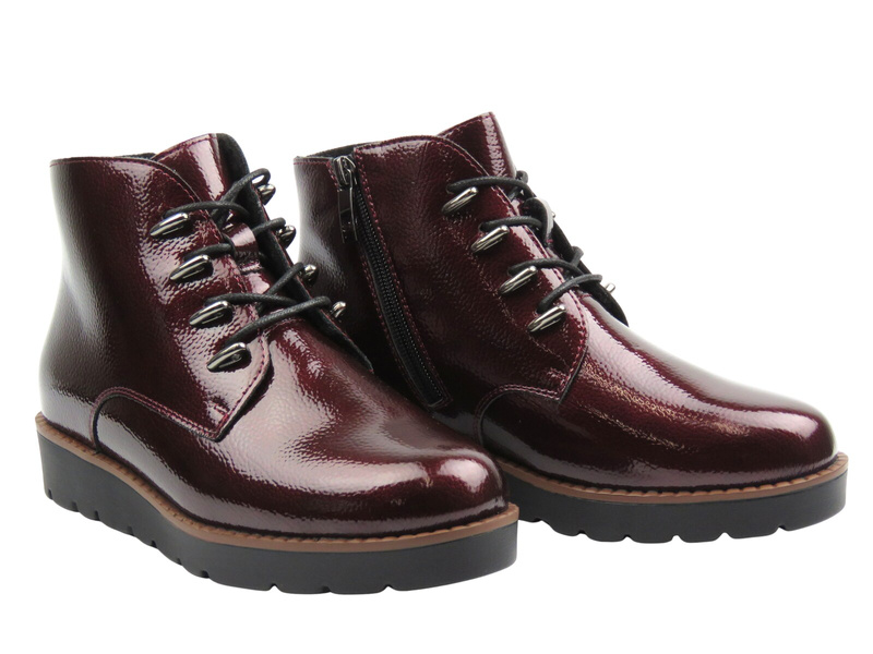 Zateplené dámské kotníkové boty - Potocki 23-12168, béžové