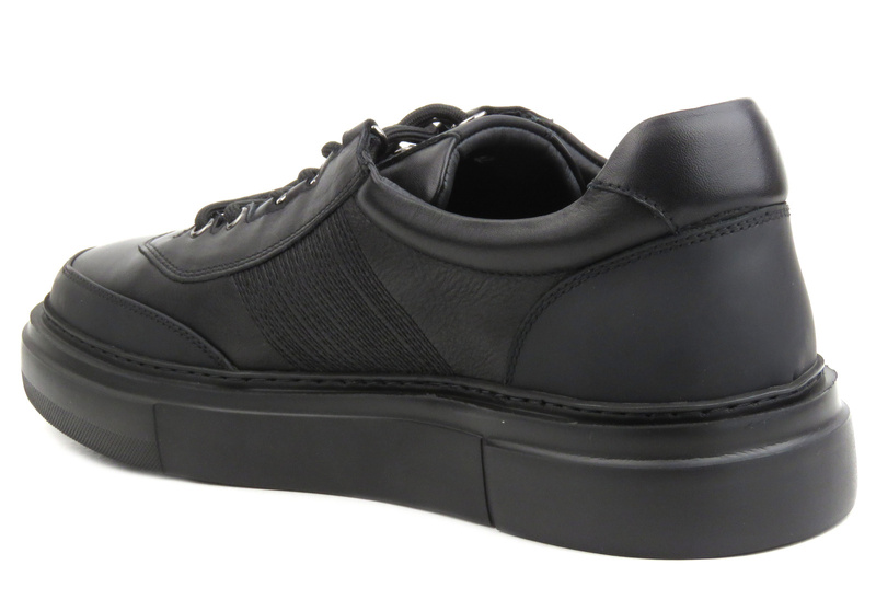 Pánské kožené tenisky - JOHN DOUBARE H115-2, černé