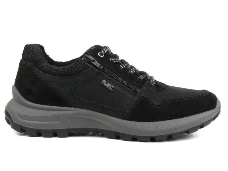 Pánské trekové boty, kůže - MANITU 640234-01, černá