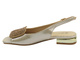 Dámské sandály na nízkém podpatku, zlaté – Potocki 25-43314