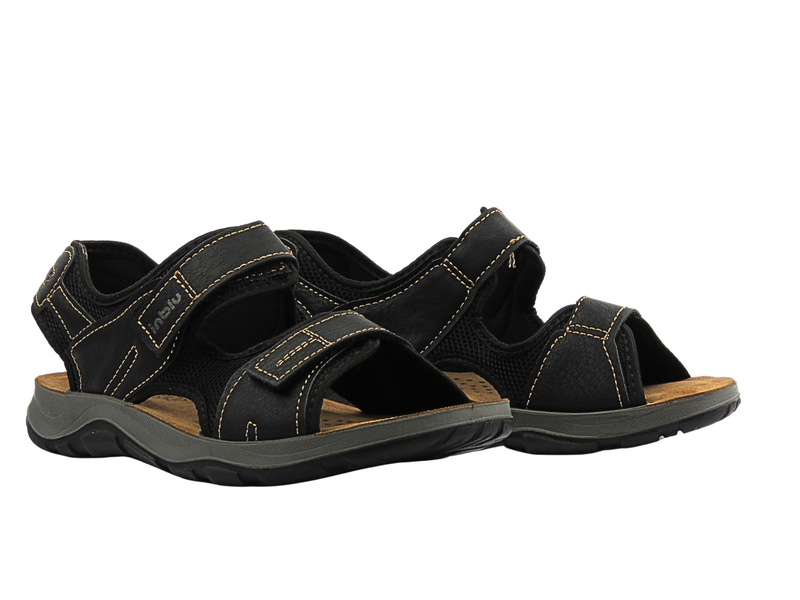 Pohodlné, klasické pánské sandály černé INBLU TL27-01