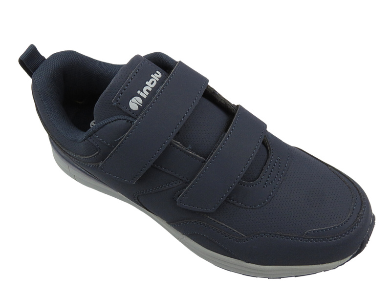 Modré pánské sportovní boty se suchým zipem Inblu IU-19