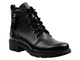 Pohodlné, kožené dámské kotníkové boty s jemným klínkem - Galant 729, černé