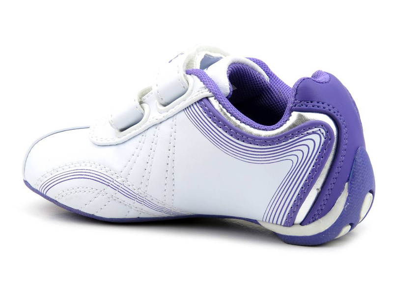 Adidas, dětská sportovní obuv na suchý zip - AIR 001, bílá a fialová