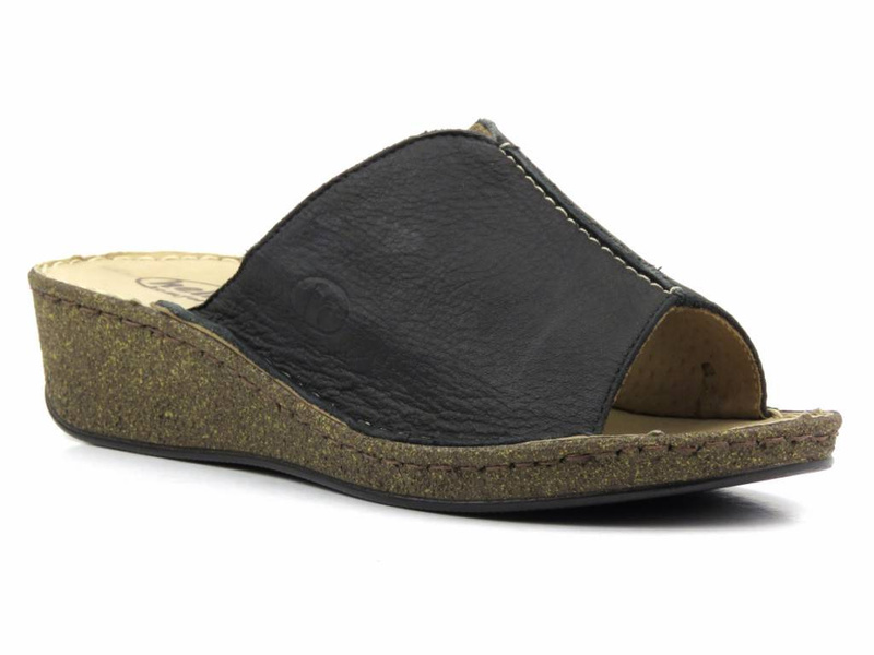 HELIOS 227 dámské žabky, černé II