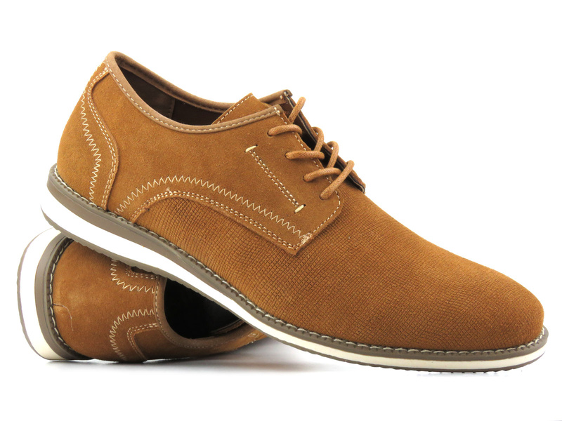 Pánské kožené boty - AMERICAN CLUB CY76/23, hnědé