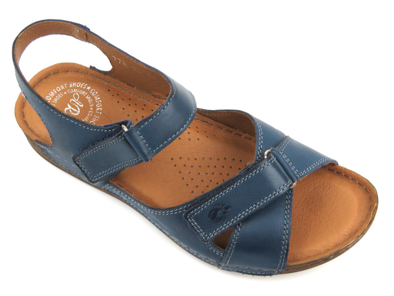 Wygodne sandały damskie polskiej produkcji - Helios Komfort 246, beżowe