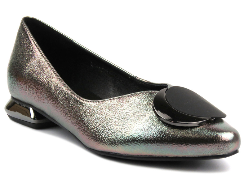 Dámské boty, balerínky - Potocki 24-12359, stříbrné