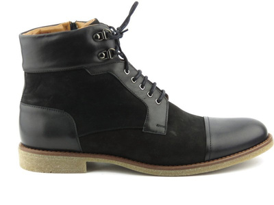 Pánské kožené boty - Conhpol 7829, černé