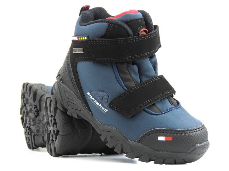 Dětské sněhule s Waterproof systémem - AMERICAN CLUB Soft Shell WT70/22N, tmavě modrá