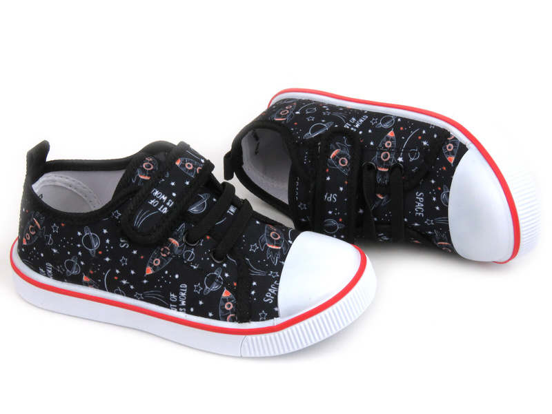 Dětské tenisky se závodním autem - American Club TEN 86/23, černé