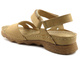 Dámské kožené sandály na platformě - HELIOS Komfort 248, světle hnědé