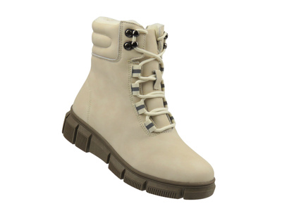 Pohodlné dámské boty z přírodní kůže Nika Komfort H-238, béžové