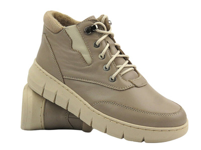 Dámské kotníkové boty z přírodní kůže - HELIOS Komfort 526, černá 2