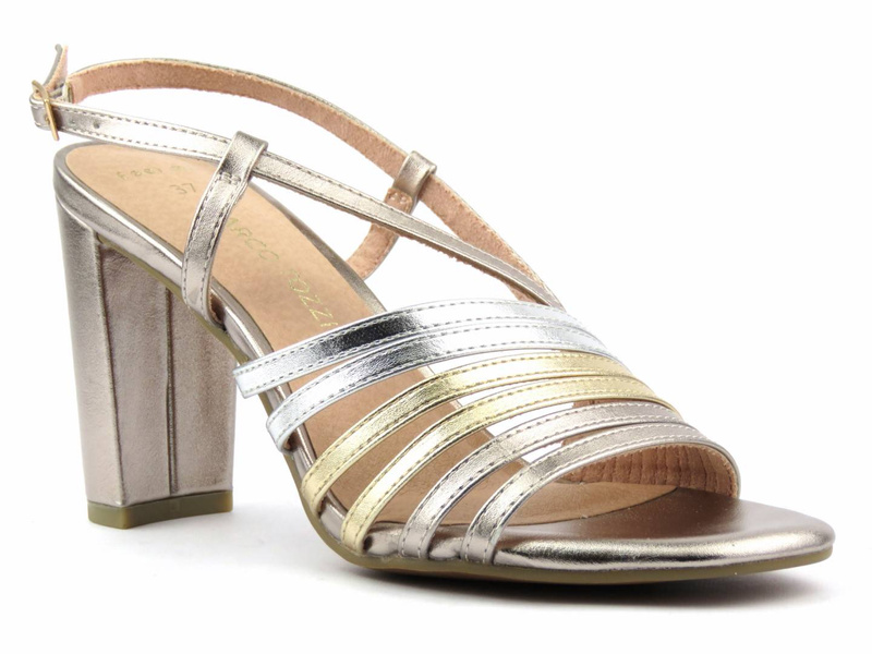 Dámské sandály na vysokém podpatku - Marco Tozzi 28324, růžové