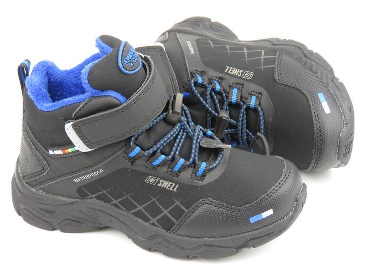 Dětské sněhule, boty - AMERICAN CLUB HL 28/22, černá s modrou