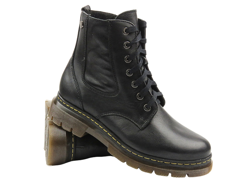 Dámské kožené návleky - HELIOS Comfort 528, černá CS