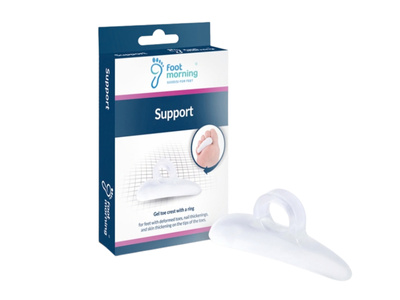 Support – gelový váleček pod prsty s kroužkem, velikost M, levý