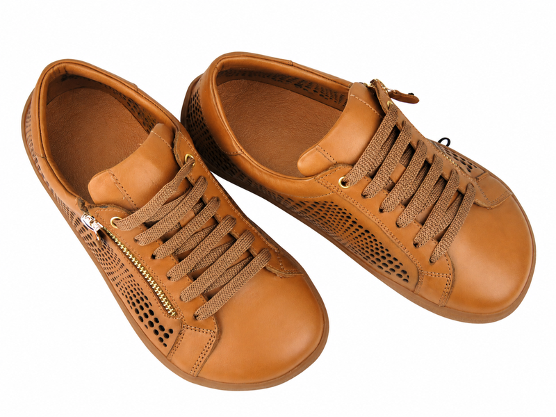 Barefoot kožené minimalistické dámské polobotky se zvýšenou šířkou H - Nika Komfort 26051, hnědé