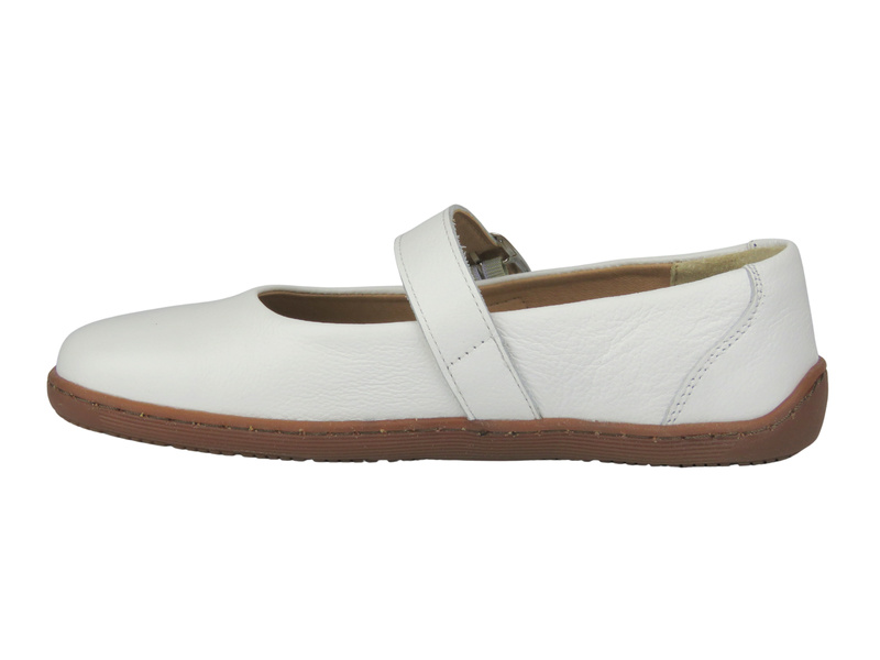 Barefoot kožené minimalistické polobotky Helios Komfort 471 bílé