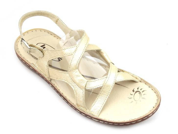 Dámské sandály z přírodní kůže - Helios Komfort 662, perleť