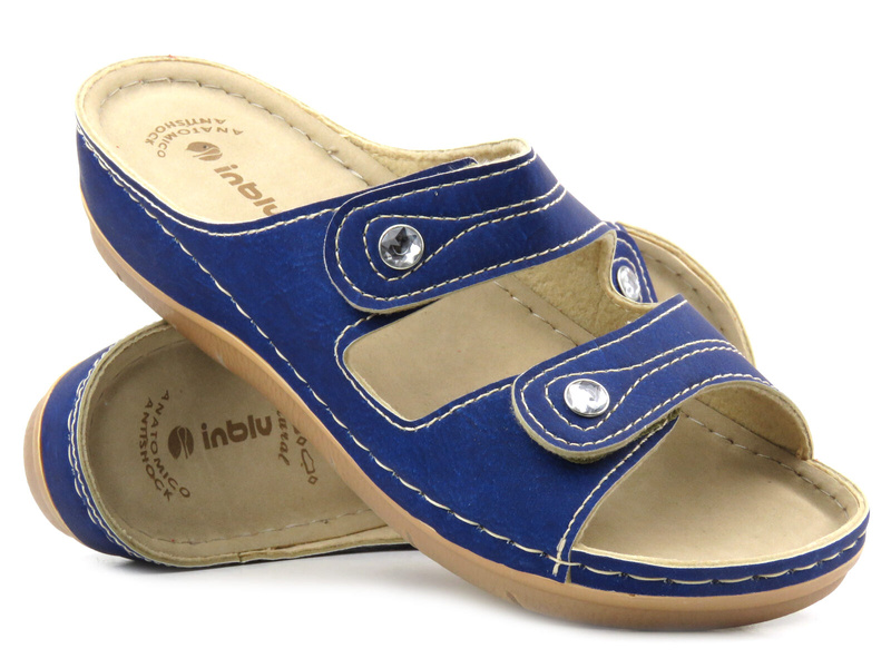 Pohodlné dámské žabky - INBLU MALVA, modré