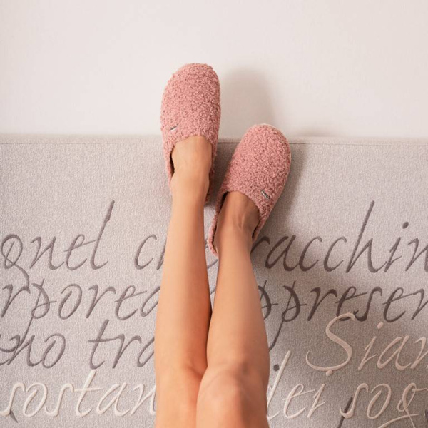 Dámské pantofle s koženou, vyjímatelnou stélkou - INBLU CS-33, růžové