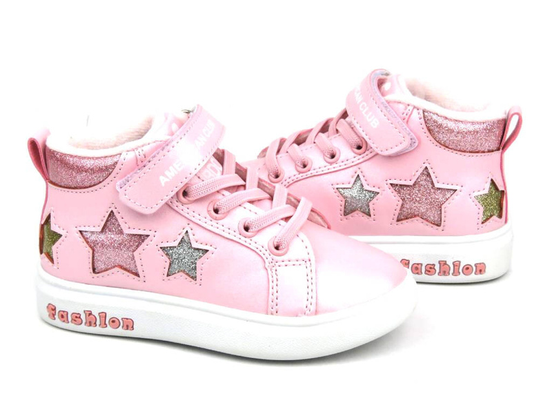 Zateplené dětské kozačky - AMERICAN CLUB BD 26/22, růžové