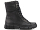 Kožené kotníkové boty, dámské pracovní s vlnou - HELIOS Komfort 611-2, černé